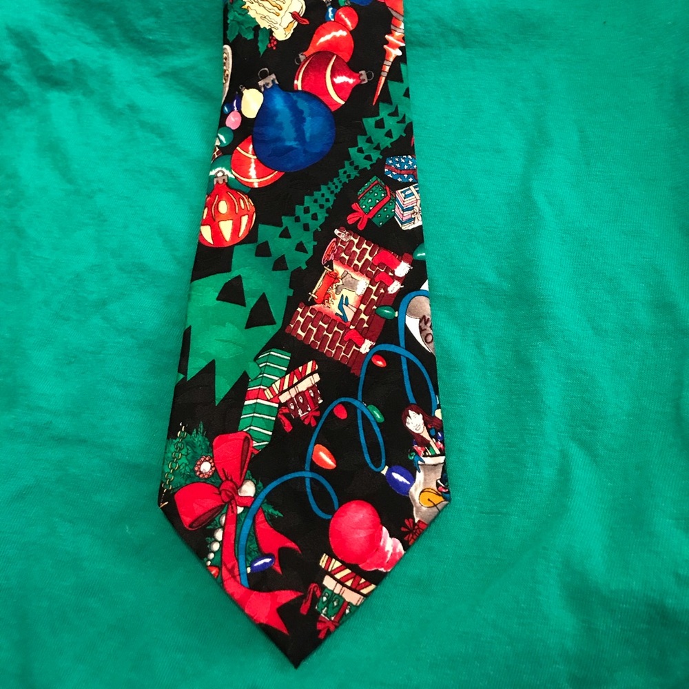Nicole Miller 1993 Christmas Holiday Silk Necktie